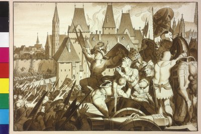 El rey Maximiliano I conquista de nuevo Viena y el castillo de sus antepasados de Artist Unknown