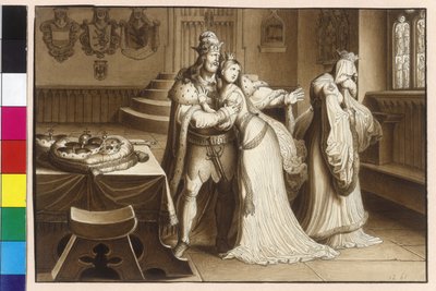 El rey Ottokar II repudia a su eminente esposa Margarita y se casa con Cunigunde de Artist Unknown