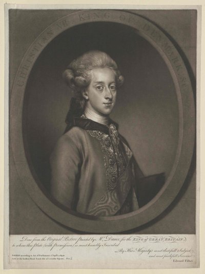 Rey de Dinamarca Christian VII de Artist Unknown