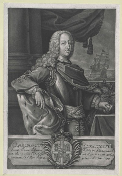 Rey de Dinamarca Christian VI de Artist Unknown