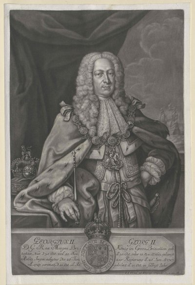 Rey de Inglaterra elector de Hannover Jorge II de Artist Unknown