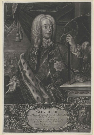 Rey de Inglaterra elector de Hannover Jorge II de Artist Unknown
