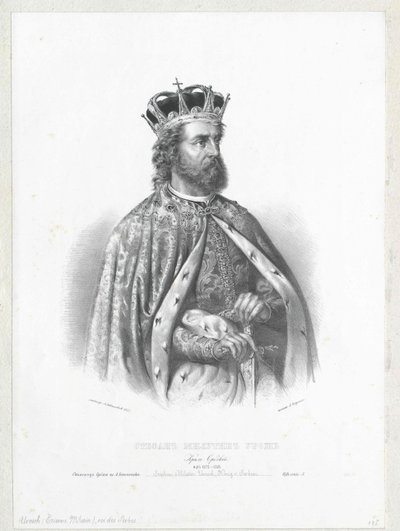 Rey de Serbia Esteban Urosch II de Artist Unknown