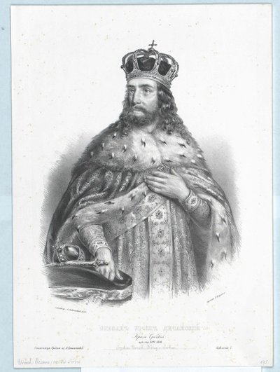 Rey de Serbia Esteban Urosch II de Artist Unknown