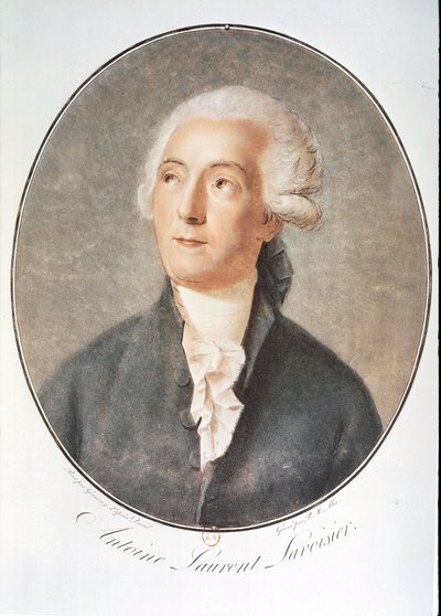 LAVOISIER Antoine-Laurent de: Retrato (acuarela) de Artist Unknown