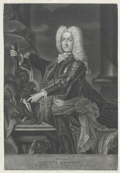 Ludwig Gottfried conde Hohenlohe-Waldenburg-Pfedelbach de Artist Unknown