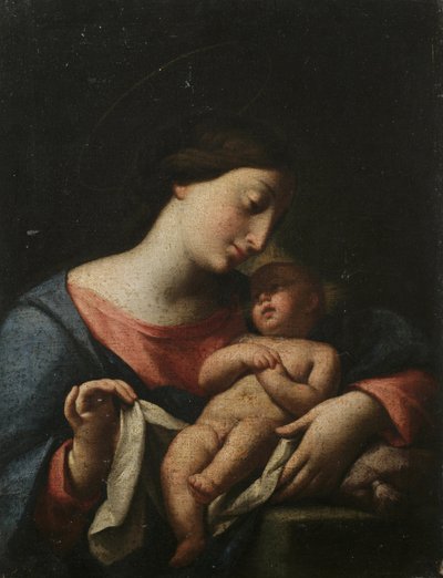 Virgen con el Niño (óleo sobre lienzo) de Artist Unknown