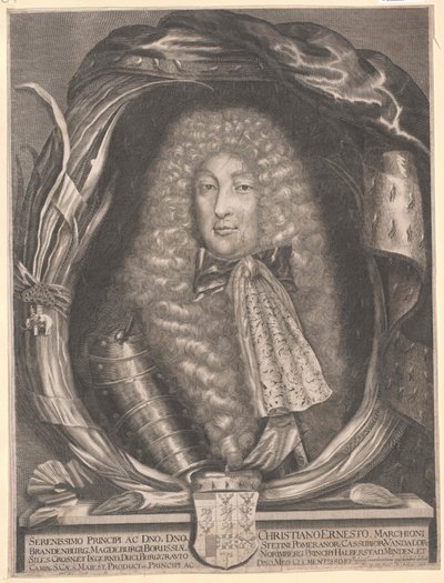 Margrave de Brandeburgo-Bayreuth Christian Ernst (imprimir) de Artist Unknown