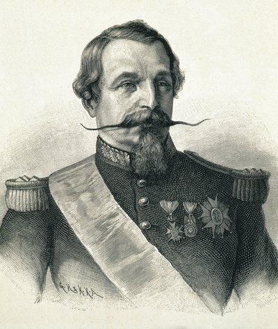 NAPOLEÓN III, Charles-Louis Napoleón Bonaparte (1808-1873). Presidente de la II República (1848-1852) y emperador de Francia (1852-1870). Retrato de Napoleón III. Grabado. de Artist Unknown