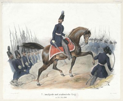 Guardia Nacional y legión colegial el 26 de mayo de 1848 de Artist Unknown