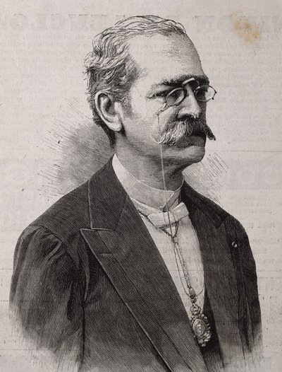 PALMA, Ricardo (1833-1919). Escritor, erudito, bibliotecario y político peruano. Grabado. de Artist Unknown