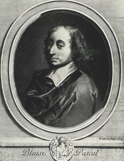 PASCAL, Blaise (1623-1662). Matemático, físico y filósofo francés. Grabado de Artist Unknown