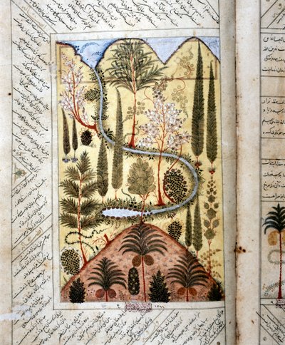 Jardín persa (miniatura) de Artist Unknown