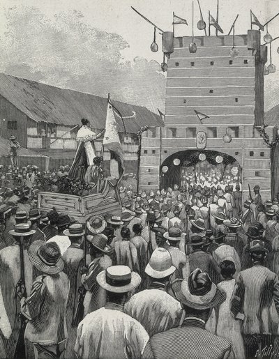 Filipinas (1899). Protesta en Manila. (grabado) de Artist Unknown