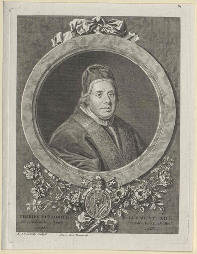 Papa Clemente XIII (impresión) de Artist Unknown