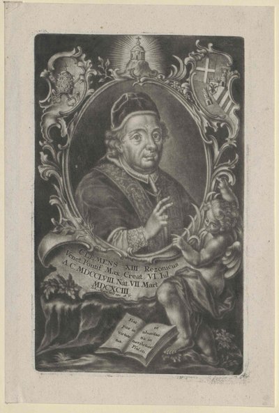 Papa Clemente XIII (impresión) de Artist Unknown