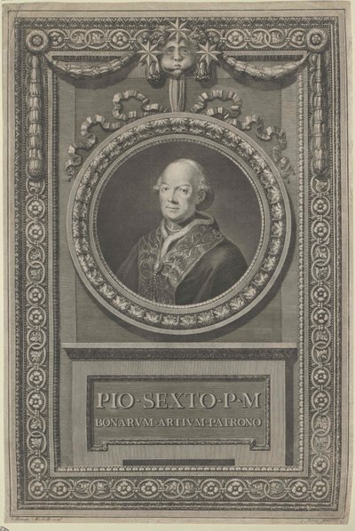 Papa Pío VI (imprimir) de Artist Unknown