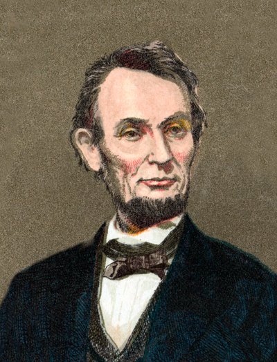 Retrato de Abraham Lincoln - Retrato de Abraham Lincoln 16º Presidente de los Estados Unidos de América. de Artist Unknown