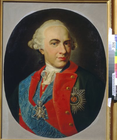 Retrato del conde Kirill Razoumovski (1728-1803) (óleo sobre lienzo) de Artist Unknown