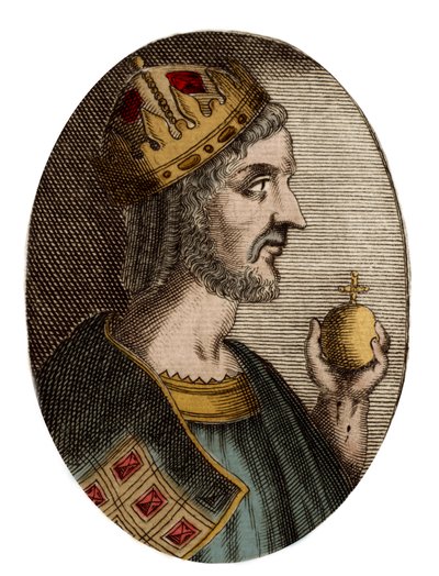 Retrato de Justiniano I - Retrato de Justiniano I (El Grande) (Flavius Petrus Sabbatius Justinianus) (482-565), emperador romano de Oriente de Artist Unknown