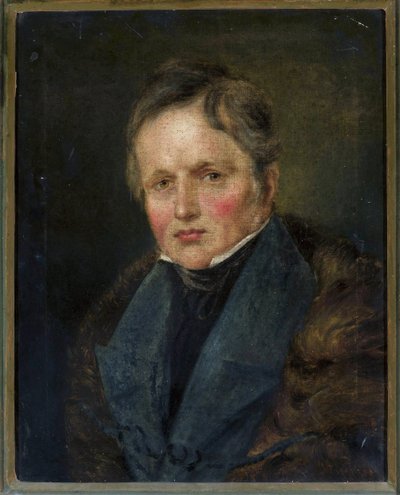 Retrato del poeta Ivan Andrei Evitch Krylov (1769-1844) (óleo sobre lienzo) de Artist Unknown