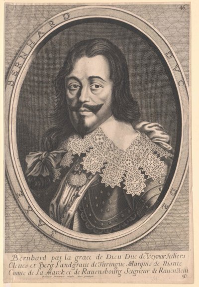 Príncipe de la Casa de Saxe-Weimar Bernard (imprimir) de Artist Unknown