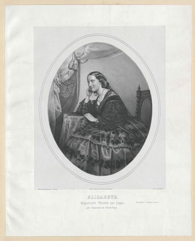 Princesa de Schwarzburg-Rudolstadt Elisabeth de Artist Unknown