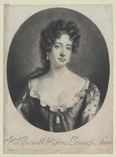 Reina de Inglaterra Ana (impresión) de Artist Unknown