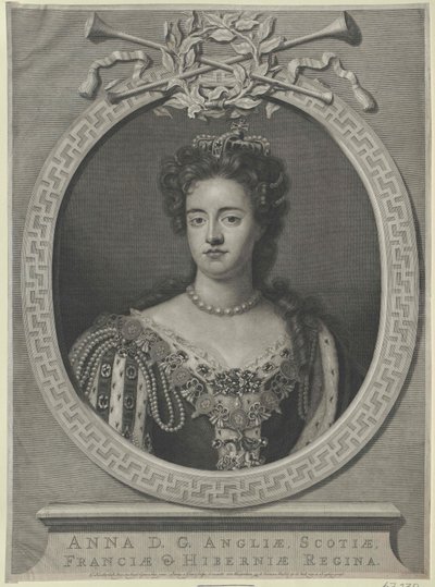 Reina de Inglaterra Ana (impresión) de Artist Unknown