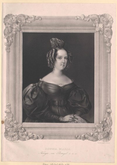 Reina de Portugal María II de Honor de Artist Unknown