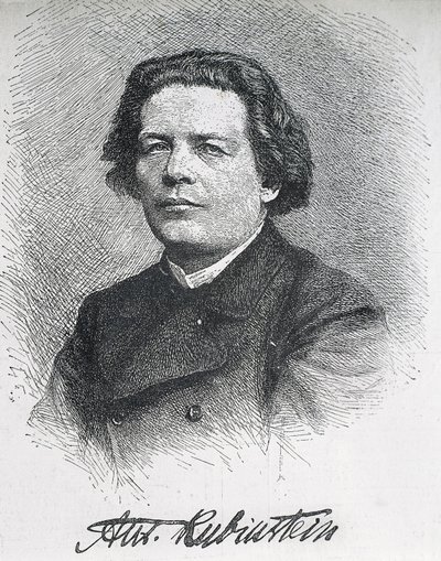 RUBINSTEIN, Antón Grigórievich (1829-1894). Compositor y pianista ruso. Retrato firmado de Anton Rubinstein. Grabado. de Artist Unknown