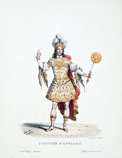 Representación del rey Luis XIV interpretando a Apolo en el ballet "Les Noces de Pelee y Thetis de Artist Unknown