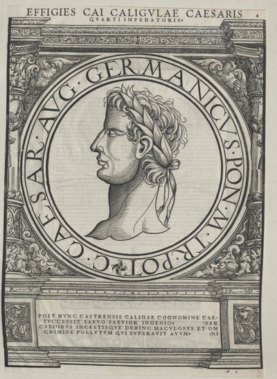 El emperador romano Calígula de Artist Unknown