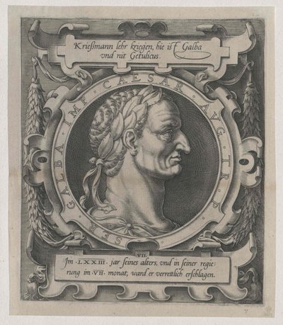 El emperador romano Galba (huella) de Artist Unknown