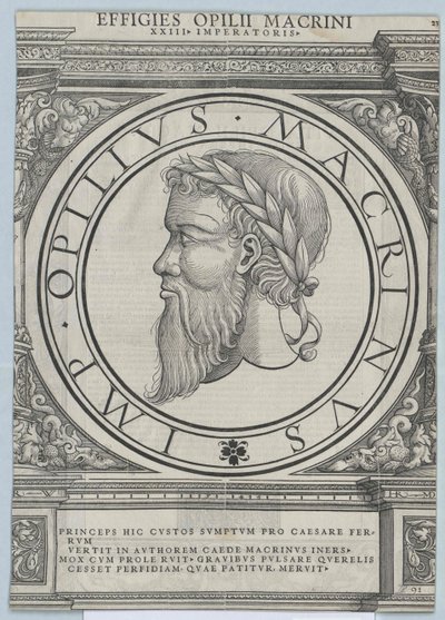 El emperador romano Macrino de Artist Unknown