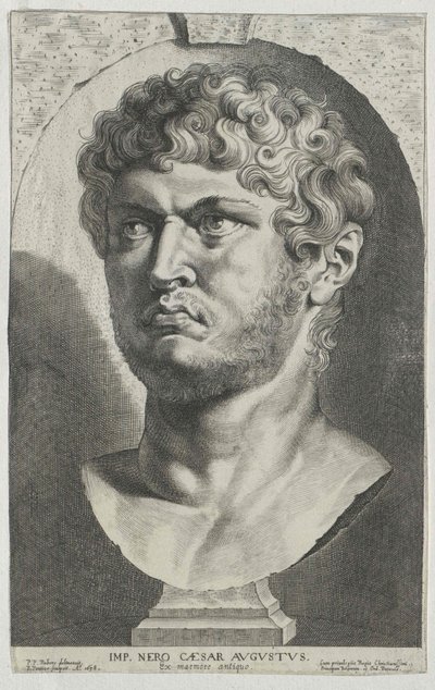 El emperador romano Nerón (huella) de Artist Unknown