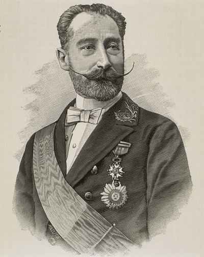 SALVADOR RODRIGANEZ, Amós (1845-1922). Político e ingeniero español. Grabado. de Artist Unknown