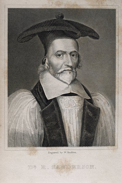 SANDERSON, Robert (1587-1663). Teólogo y casuista inglés. Grabado. de Artist Unknown