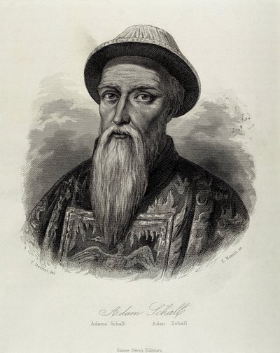 SCHALL VON BELL, Adam (1591-1661). Jesuita y astrónomo alemán. Pasó la mayor parte de su vida como misionero en China y llegó a ser consejero del emperador Shunzhi de la dinastía Qing. Grabado. de Artist Unknown