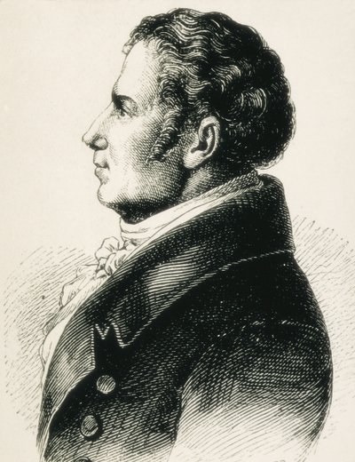 SCHLEGEL, August Wilhelm von (1767-1845). Teórico alemán del Romanticismo. Aguafuerte de Artist Unknown