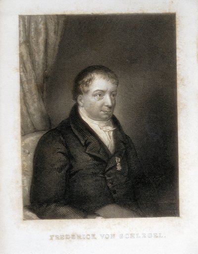 SCHLEGEL, Friedrich von (1772-1829). Poeta, crítico y erudito alemán. Líder crítico del Romanticismo alemán. Grabado. de Artist Unknown