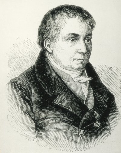 SCHLEGEL, Friedrich von (1772-1829). Poeta, crítico y erudito alemán. Líder crítico del Romanticismo alemán. Grabado de Artist Unknown