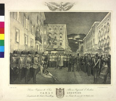 Solemne recepción del archiduque Carlos Luis el 20 de octubre de 1855 en Trento de Artist Unknown