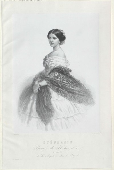 Estefanía Friederike de la Casa de Hohenzollern-Sigmaringen de Artist Unknown