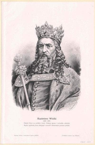 El gran rey de Polonia Casimiro III de Artist Unknown
