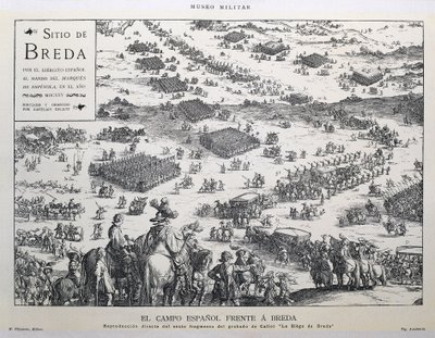 El campo español frente a Breda: reproducción directa del sexto fragmento del grabado de Callot "Le Siege de Breda" (El campo español frente a Breda: reproducción directa del sexto fragmento del grabado de Callot "Le Siege de Breda") de Artist Unknown