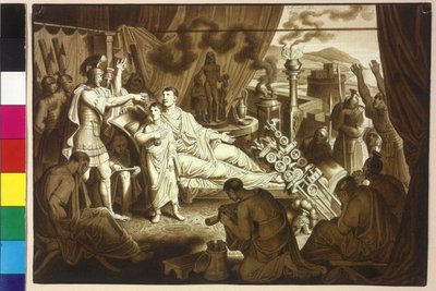La mujer moribunda emperador Marco Aurelio aconsejar Pertinax su hijo Cómodo de Artist Unknown