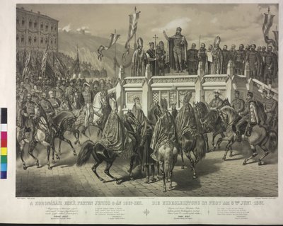La toma de juramento en pestilencia el 8 de junio de 1867 de Artist Unknown