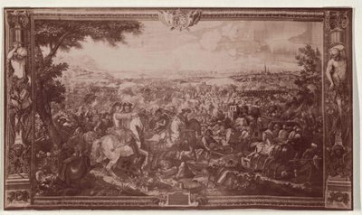 El relieve de Viena en el tapiz Gobelin de 1683 en la "Ritterstube" del palacio vienés de Hofburg de Artist Unknown