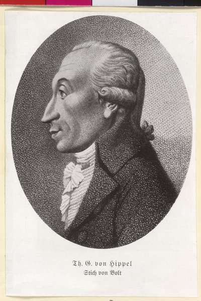 Theodor Gottlieb von Hippel de Artist Unknown